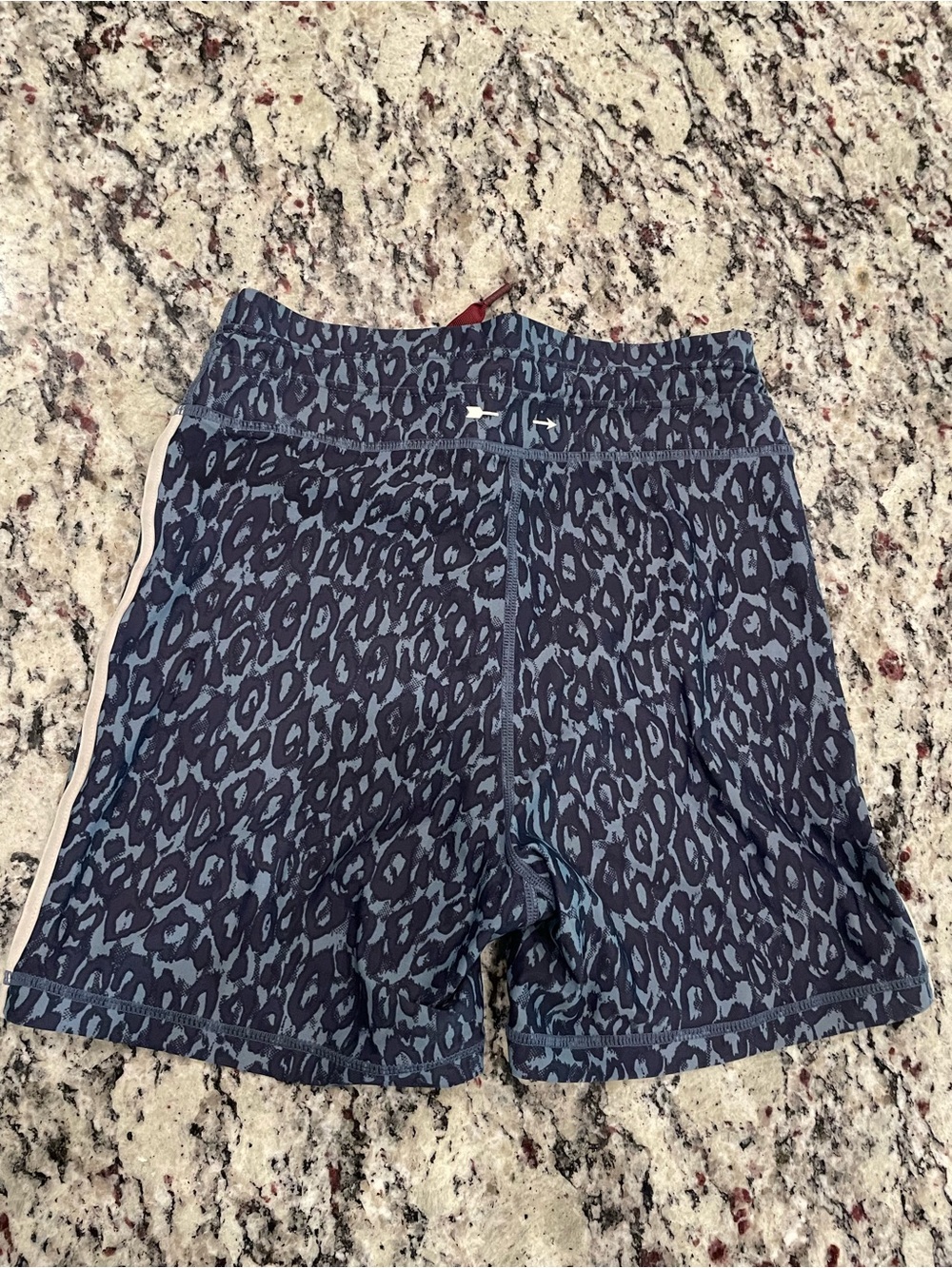 The Upside Navy Blue Leopard-Print Athletic Shorts